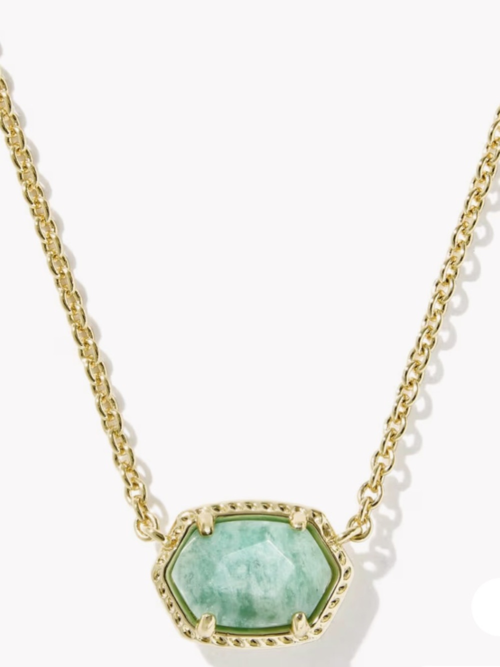 kendra scott daphne gold teal amazonite short frame pendant necklace
